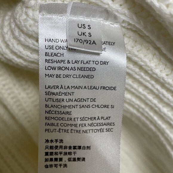 FREE PEOPLE LAYER CAKE TURTLENECK SWEATER COCONUT Women's Ivory Small Oversize - Picture 5 of 10